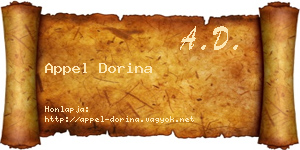 Appel Dorina névjegykártya