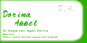 dorina appel business card